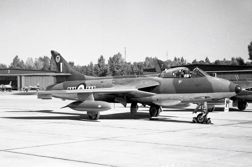 14 Squadron Hawker Hunter F.6 XJ691M at RAF Gutersloh (1959)