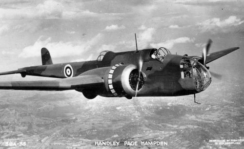 Handley Page Hampden pre war in flight
